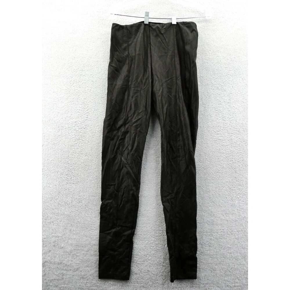 Lysse Faux Leather Pants Large Womens 30x32 Black Pull On Dress Pants‎ 30 x 32